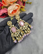 Geometric Stone Chandelier Drop Earrings