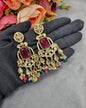Geometric Stone Chandelier Drop Earrings