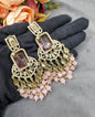 Pearl Fringe Statement Chandelier Earrings