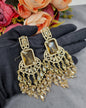 Pearl Fringe Statement Chandelier Earrings