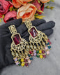 Pearl Fringe Statement Chandelier Earrings