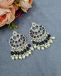 Handcrafted Chandbali Earrings with Faux Pearl & Bead Drops