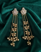 Antique Gold Kashmiri Ghungroo With Long Chain Drop Earrings For Woman & Girls