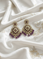 Sunshine Yellow Meenakari Chandelier Earrings