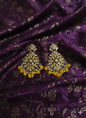 Sunshine Yellow Meenakari Chandelier Earrings
