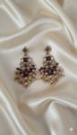Champagne Gold & LCD Stone Chandelier Earrings