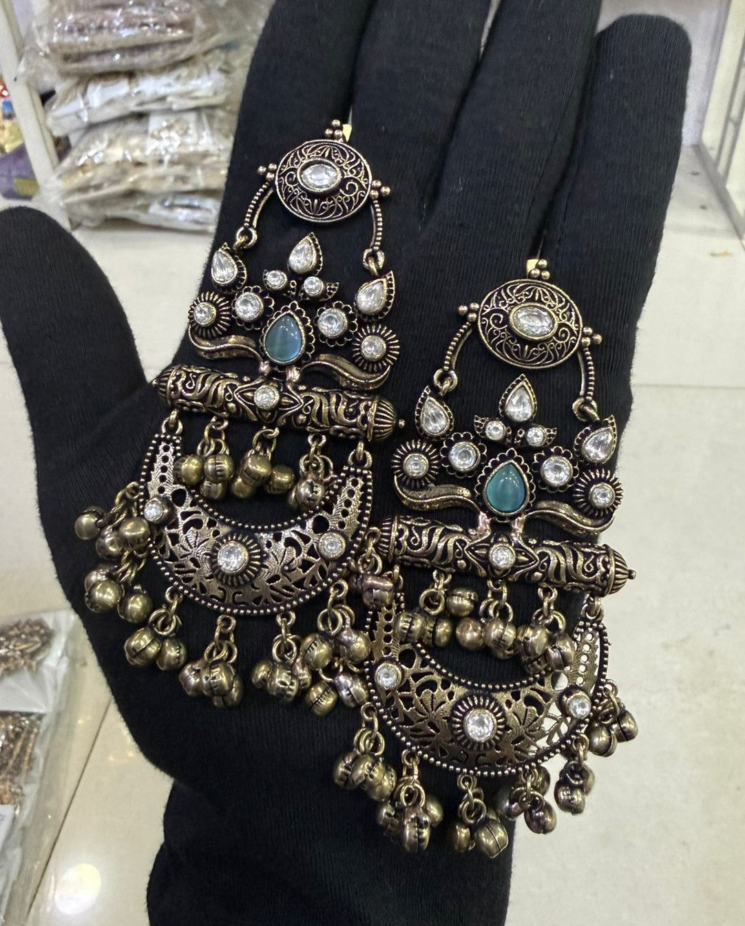 Chandbalis Ghungroo Earrings for Women