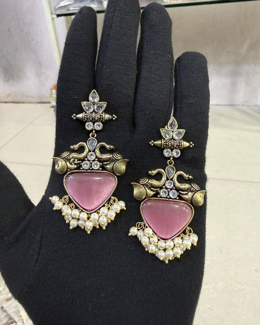 Handcrafted Elephant Motif Drop Earrings
