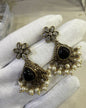 Antique Gold Pearls Drop Earrings