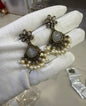 Antique Gold Pearls Drop Earrings