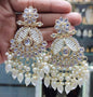 Stylish Kundan Pearl and Drops Earrings For Woman