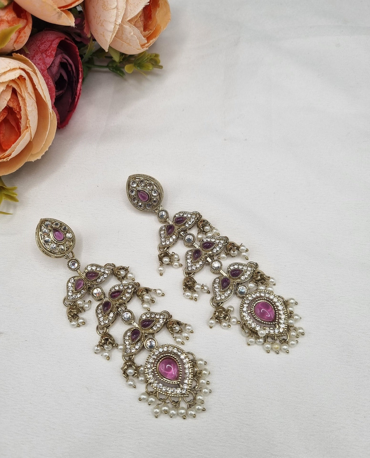 MULTI TIER JHUMKA CHANDELIER EARRINGS