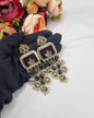 TRADITIONAL RECTANGULAR STATEMENT JHUMKA EARRINGS