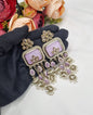 TRADITIONAL RECTANGULAR STATEMENT JHUMKA EARRINGS