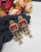 TRADITIONAL RECTANGULAR STATEMENT JHUMKA EARRINGS
