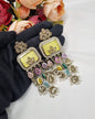 TRADITIONAL RECTANGULAR STATEMENT JHUMKA EARRINGS
