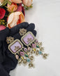 TRADITIONAL RECTANGULAR STATEMENT JHUMKA EARRINGS