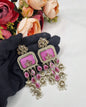 TRADITIONAL RECTANGULAR STATEMENT JHUMKA EARRINGS