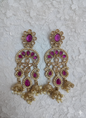 Royal Blue Triple-Tier Drop Dangles  Earrings
