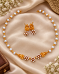 Temple Lakshmi Pearl Necklace Set