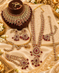 Dulhan Heritage Maroon Crimson Teardrop Bridal Set