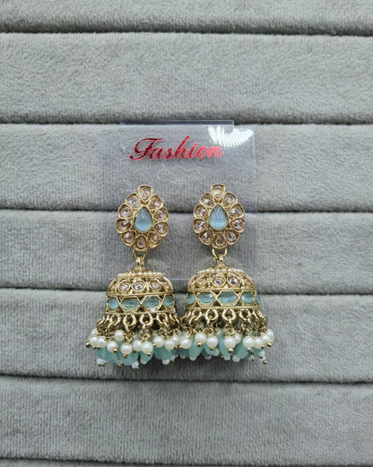 Pastel Pink & Pearl Jhumkhas
