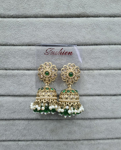 Deep Blue & Pearl Style Jhumkhas
