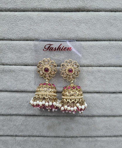 Deep Blue & Pearl Style Jhumkhas