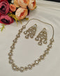 Delicate Heritage Kundan Necklace and Chandelier Earring Set