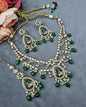 Handcrafted Kundan Layered Necklace Set with Earrings & Maangtikka