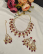 Designer Kundan Choker Necklace Set with Earrings & Maang Tikka | Bridal Wedding Jewellery
