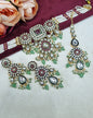 Royal Kundan & Pearl Choker Necklace Set with Maang Tikka & Earrings