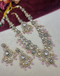 Long Kundan Haar Set with Earrings & Maang Tikka