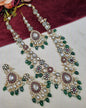 Long Kundan Haar Set with Earrings & Maang Tikka
