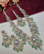 Long Kundan Haar Set with Earrings & Maang Tikka