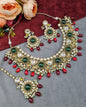 Traditional Gold-Tone Kundan Choker Set with Pearl Accents