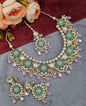 Traditional Gold-Tone Kundan Choker Set with Pearl Accents