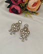 Heritage Heart Shield Kundan Earrings