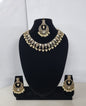 Handcrafted Floral  Antique Gold Plated Necklace Set For woman