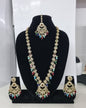 Blush Petal Long Bridal Necklace Set
