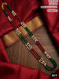 Elegant 3-Line M.G Bead Mala Necklace – 20" Lenght  Festal Kantha Mala
