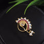 Pearl Nath - Festive Multi-Stone Clip-On Nose Ring for Weddings