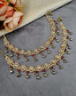 Crystal Cluster Anklet Pair with Ghungroo Drops