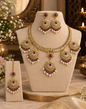 Floral Medallion Necklace Set with Tikka