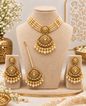 Multi-Strand Pearl Choker Set with Tikka