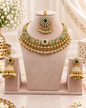 Royal Carved Collar Necklace & Jhumka Set