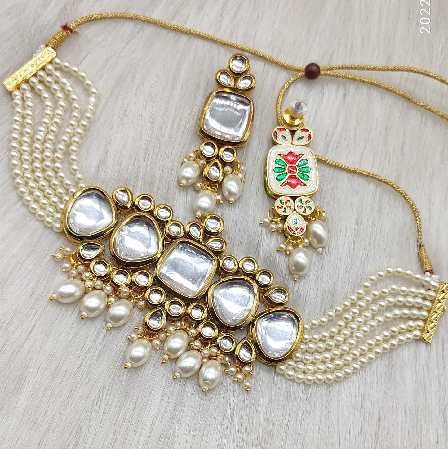 Traditional Copper Jewellery Set & Necklace With Earrings For Woman