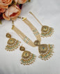 Antique Multi-Strand Pearl Necklace Set with Maangtikka & Earrings