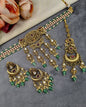 Antique Choker Set with Earrings & Maang Tikka