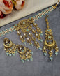 Antique Choker Set with Earrings & Maang Tikka